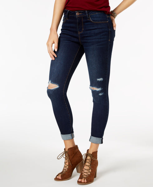 American Rag Juniors Ripped Cuffed Skinny Jeans